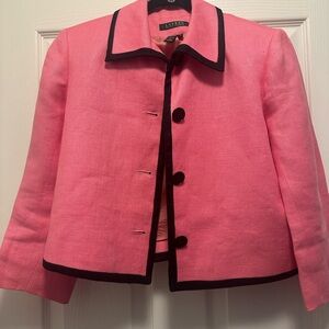 Ralph Lauren Pink Blazer with Black Trim